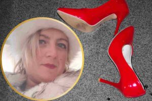 Scarpe rosse contro il femminicidio e nel tondo carmela quaranta