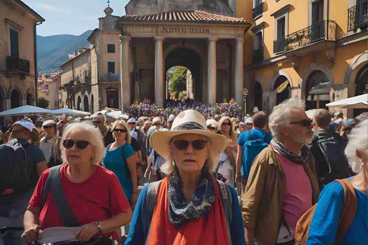 turisti in massa in giro per le città