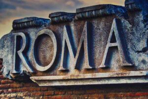 insegna con scritto roma