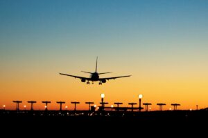 Aereo in fase di atterraggio