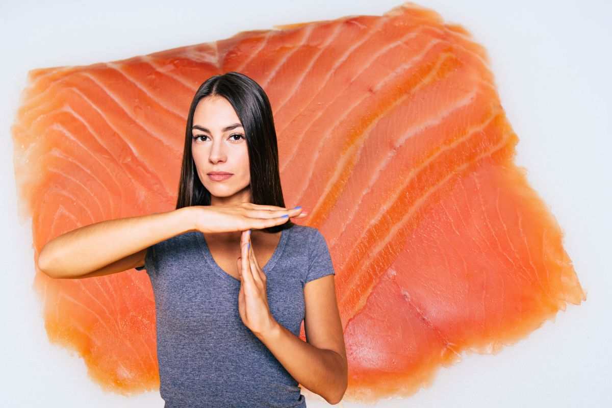Fetta di salmone affumicato
