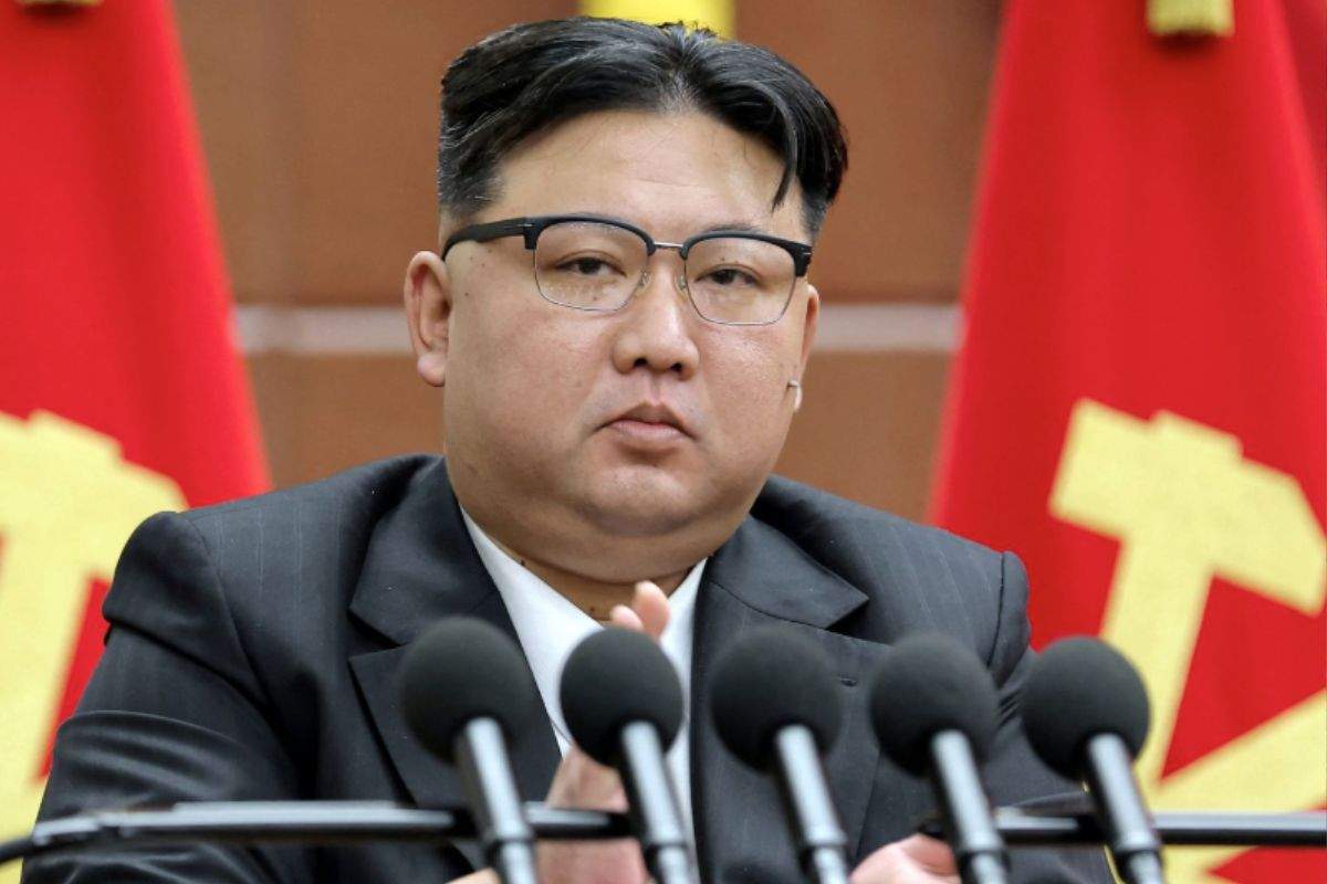 Kim Jong-un durante un convegno
