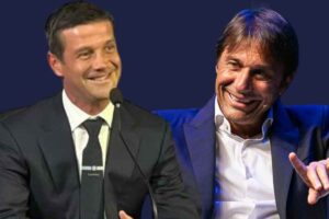 Chivu e Conte, la sfida a distanza in un fotomontaggio