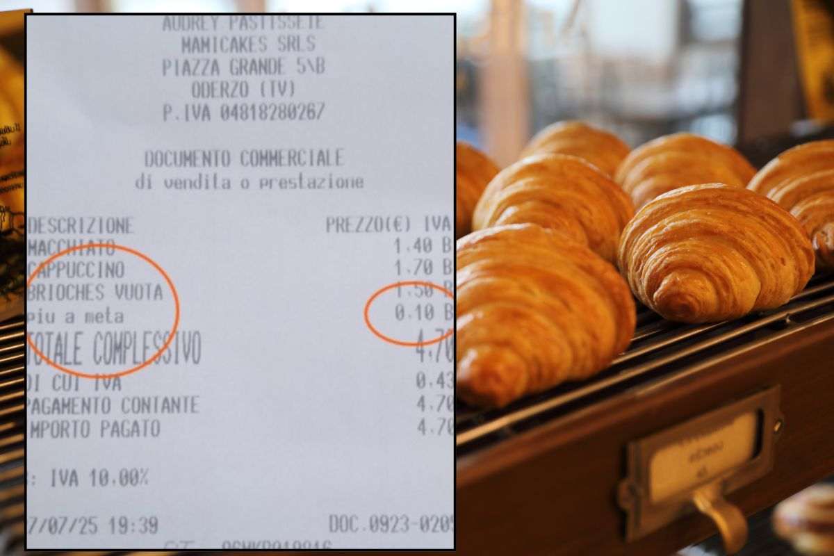 Lo scontrino della pasticceria