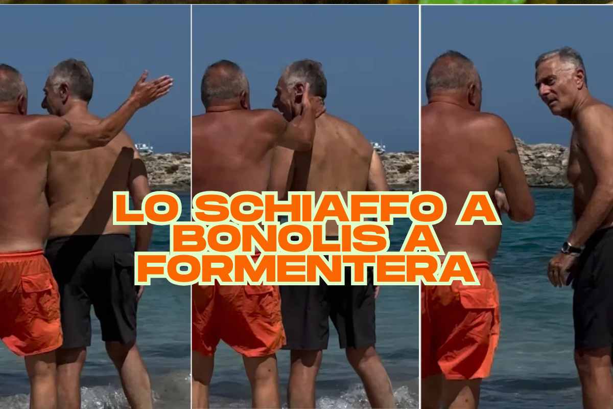 Paolo Bonolis schiaffeggiato in spiaggia