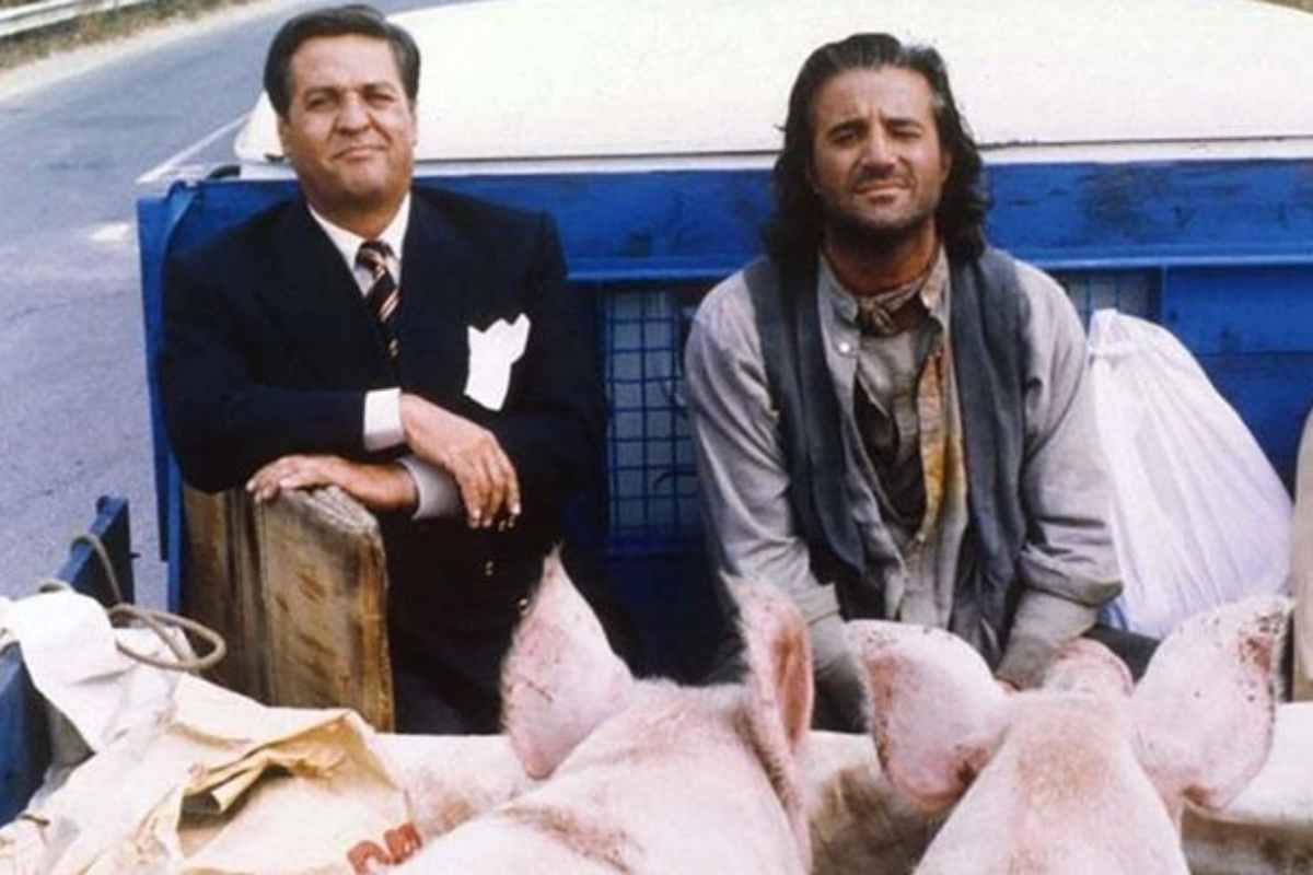 Una scena di Ricky e Barabba con Christian De Sica e Renato Pozzetto