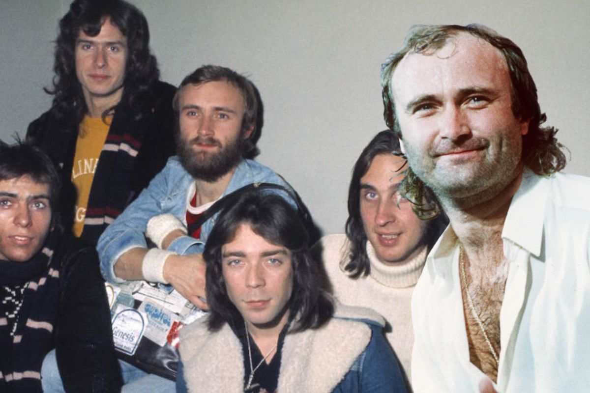 Phil Collins da giovane e con i suoi Genesis