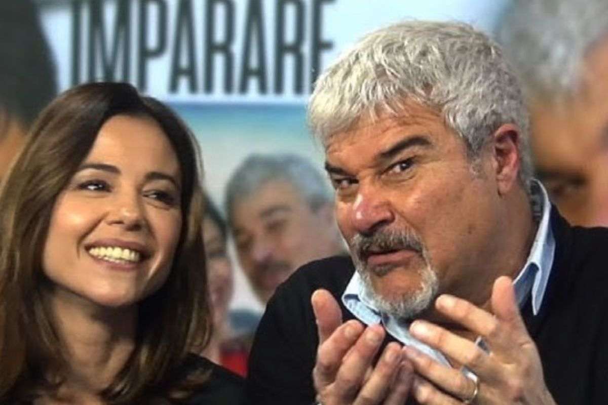 Pino Insegno e sua moglie Alessia Navarro