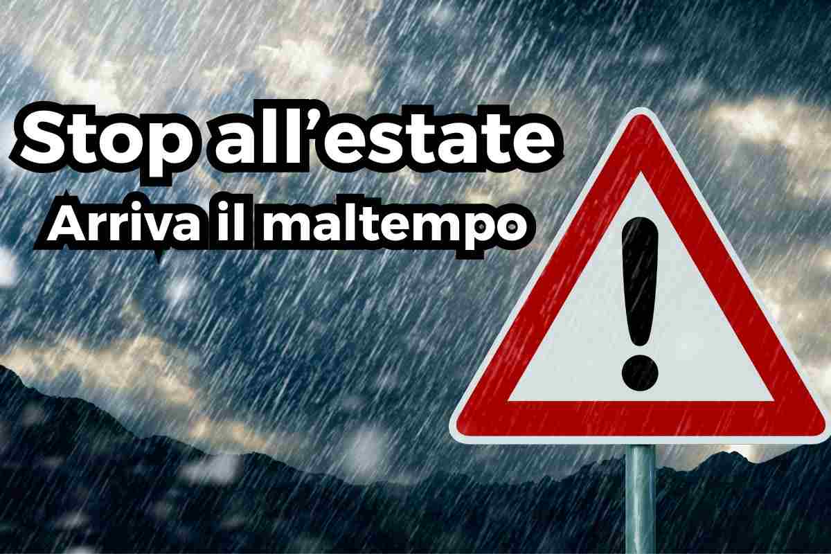 maltempo cartello scritta