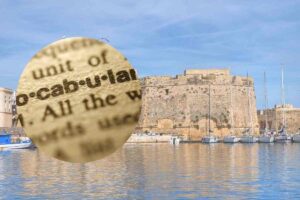 gallipoli e nel cerchietto un dizionario