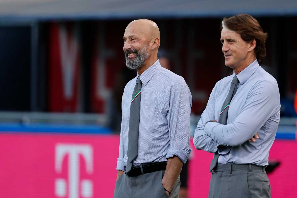 vialli mancini a bordo campo