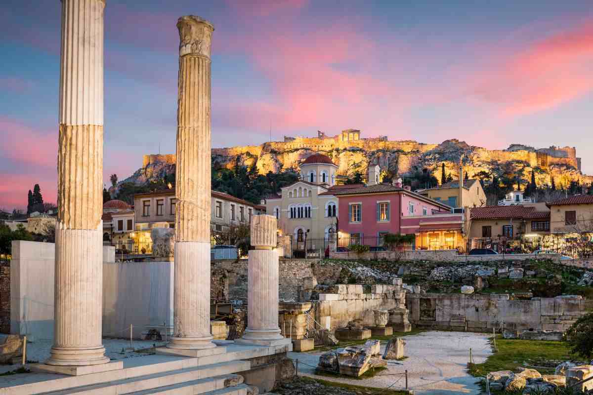 La parte antica di Atene Grecia